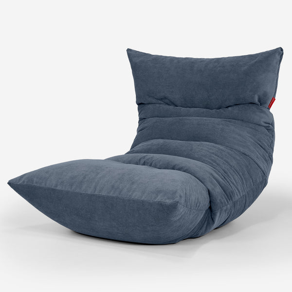 Eva Lounger Bean Bag - Needlecord Navy 01