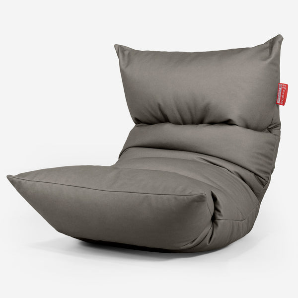 Eva Lounger Bean Bag - Vegan Leather Grey 01