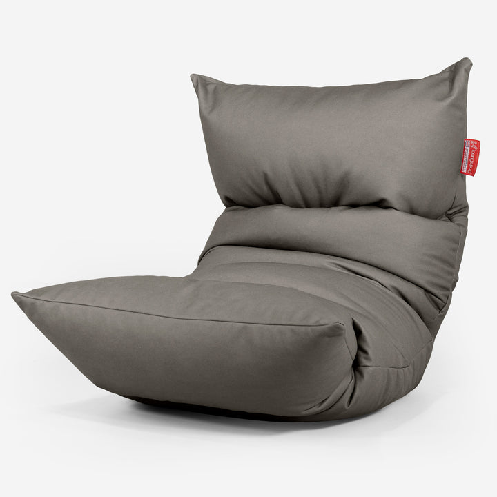 Eva Lounger Bean Bag - Vegan Leather Grey 01