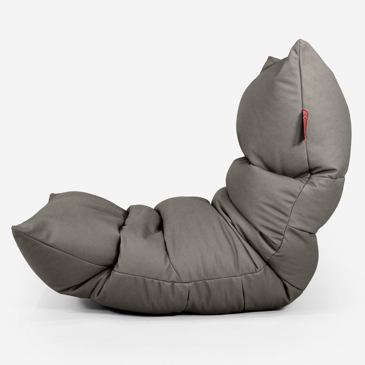 Eva Lounger Bean Bag - Vegan Leather Grey 02