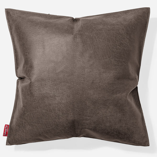 Extra Large Cushion 70 x 70cm - Distressed Leather Natural Slate 01