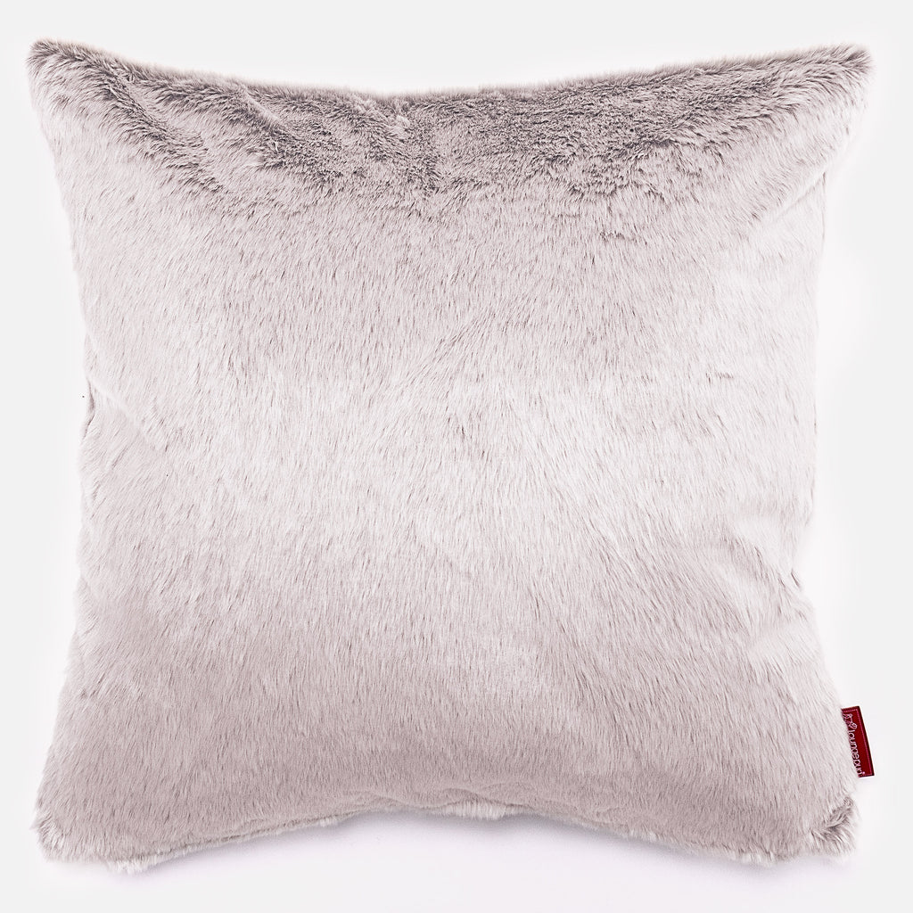 Extra Large Cushion 70 x 70cm - Faux Rabbit Fur Dusty Pink 01