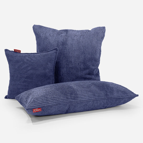 Extra Large Scatter Cushion Cover 70 x 70cm - Pom Pom Purple Fabric Close-up Image