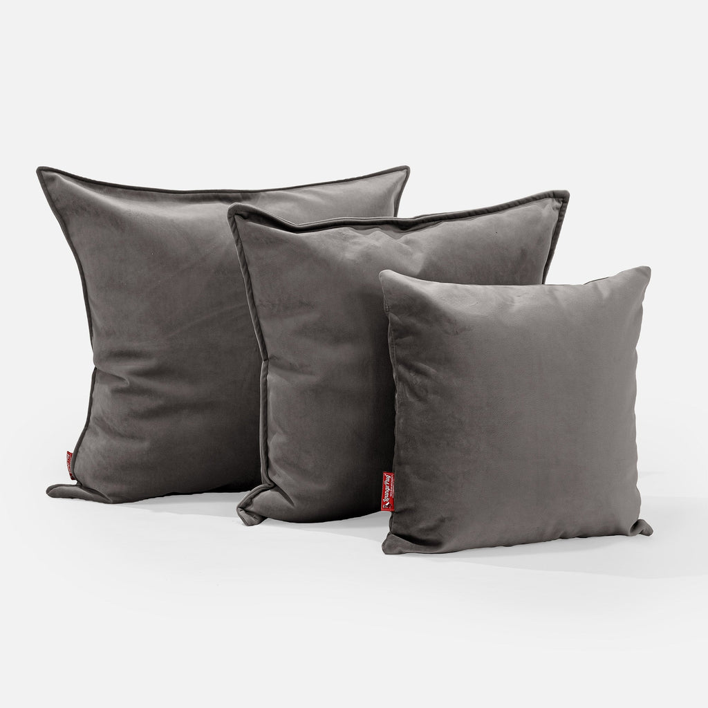 Extra Large Scatter Cushion 70 x 70cm - Velvet Graphite Grey 02