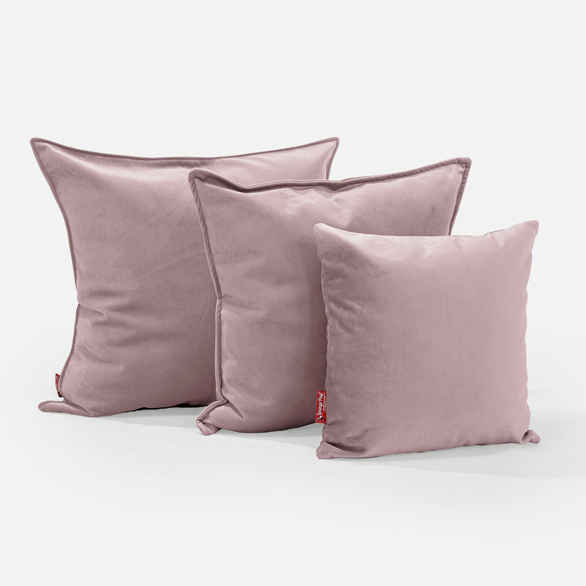 Lounge Pug Extra Large Scatter Cushion 70 X 70cm Velvet Rose Pink