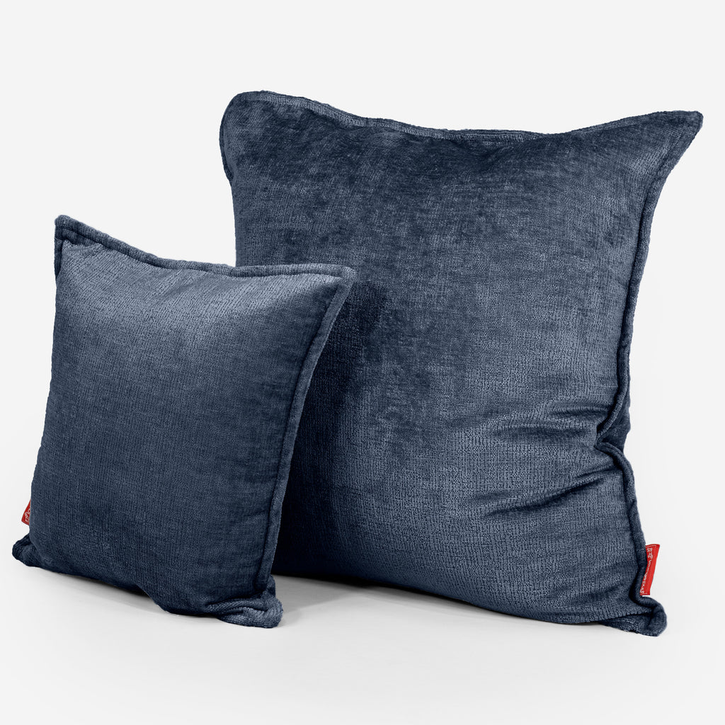 Extra Large Scatter Cushion Cover 70 x 70cm - Chenille Navy Blue 02