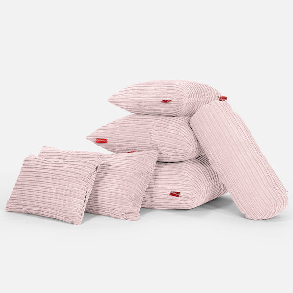 Extra Large Scatter Cushion Cover 70 x 70cm - Cord Blush Pink Fabric Close-up Image
