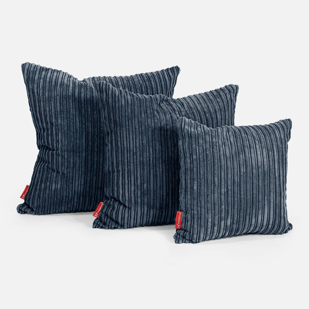 Extra Large Cushion 70 x 70cm - Cord Navy Blue 02