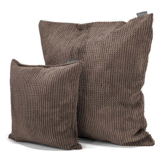 Extra Large Scatter Cushion 70 x 70cm - Pom Pom Chocolate Brown 02