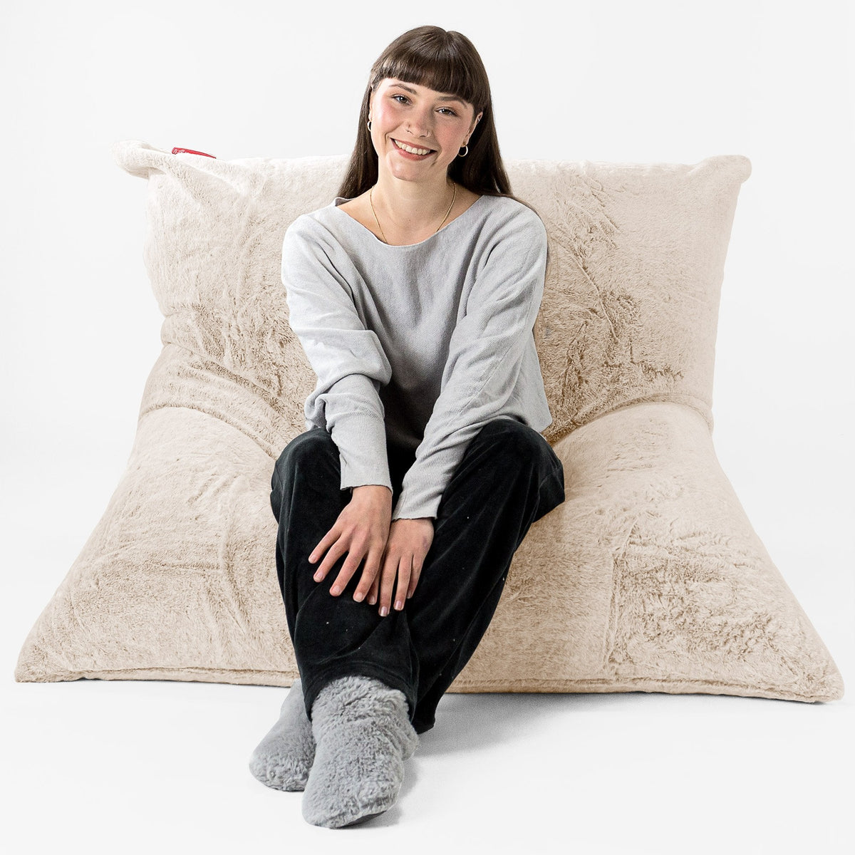 Extra large faux fur hotsell pillows