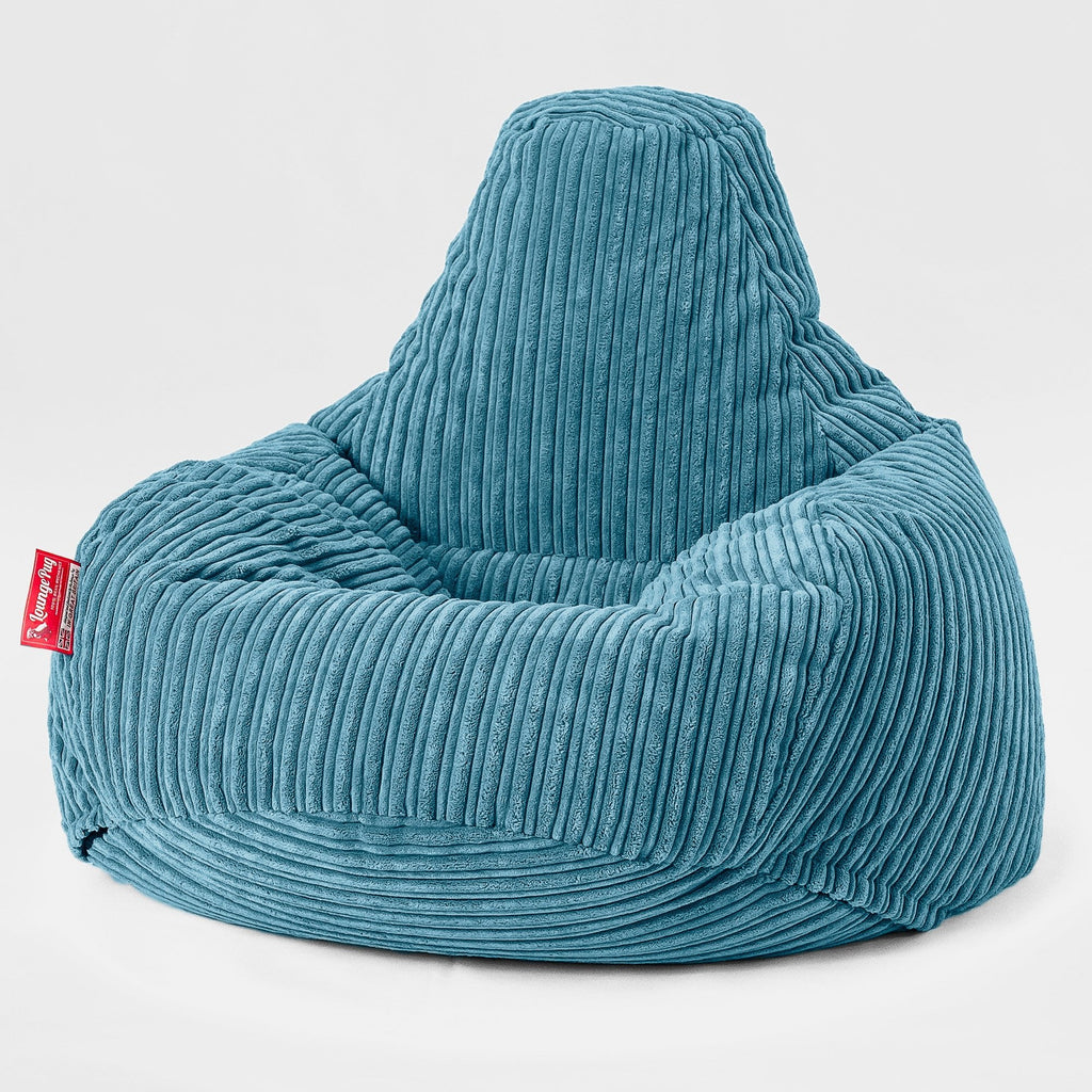 Teardrop Bean Bag Chair - Cord Aegean Blue 01