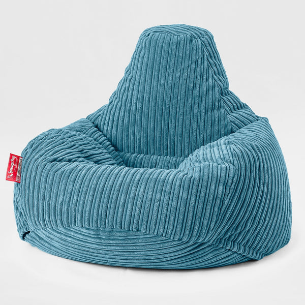 Teardrop Bean Bag Chair - Cord Aegean Blue 01