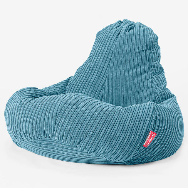 Ultra Lux Gaming Bean Bag Chair - Cord Aegean Blue 01