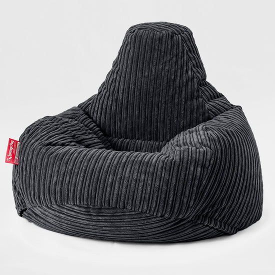 Teardrop Bean Bag Chair - Cord Black 01
