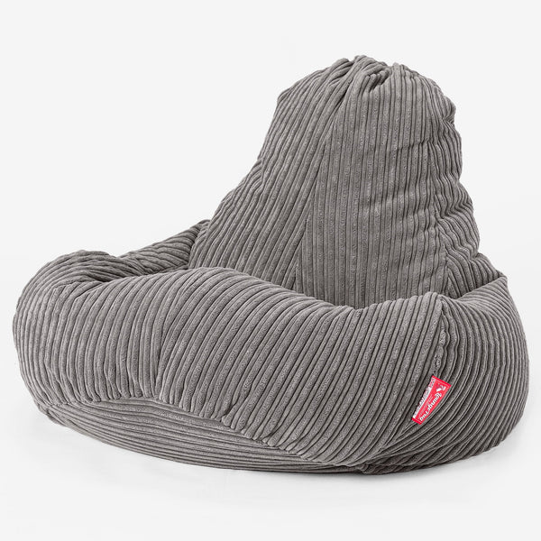 Ultra Lux Gaming Bean Bag Chair - Cord Graphite Grey 01