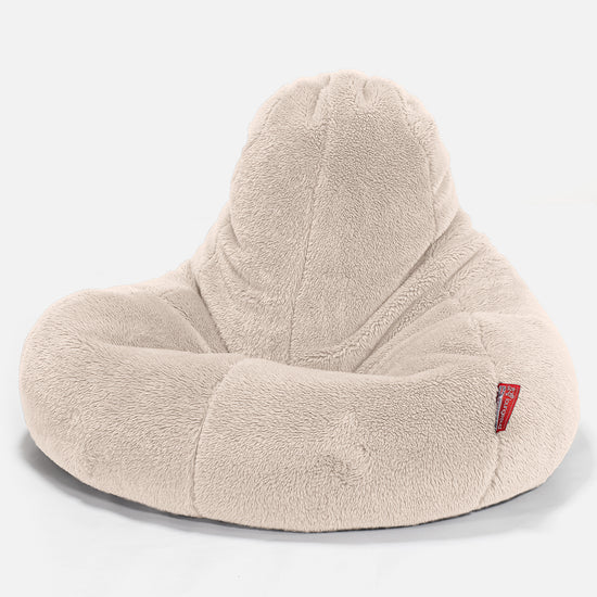 Ultra Lux Gaming Bean Bag Chair - Teddy Faux Fur Cream 01