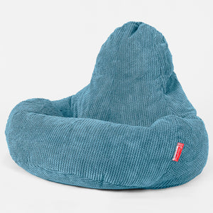 Ultra Lux Gaming Bean Bag Chair - Pom Pom Aegean Blue