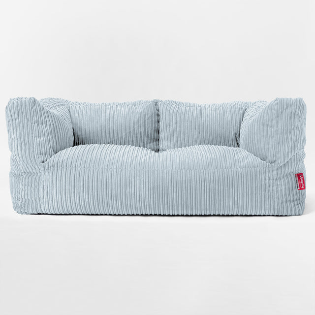 The 2 Seater Albert Sofa Bean Bag - Cord Baby Blue 01