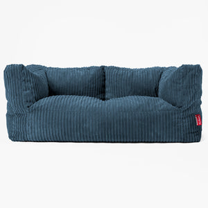 The 2 Seater Albert Sofa Bean Bag - Cord Navy Blue