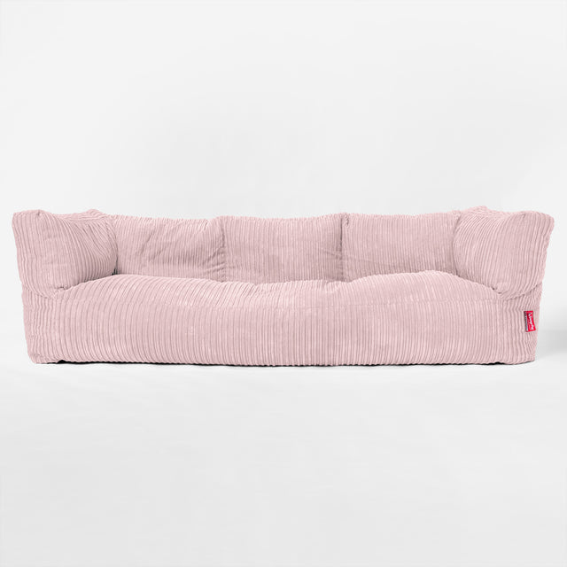 The 3 Seater Albert Sofa Bean Bag - Cord Blush Pink 01