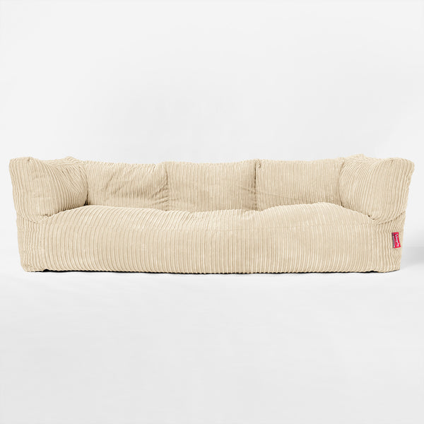 The 3 Seater Albert Sofa Bean Bag - Cord Cream 01