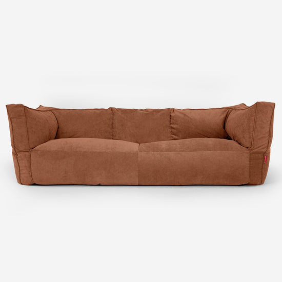 The 3 Seater Albert Sofa Bean Bag - Needlecord Amber 01