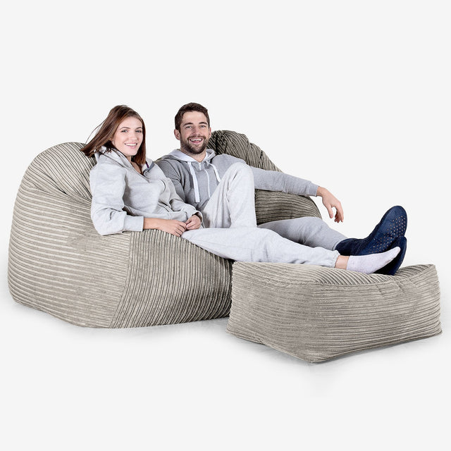 Huge Bean Bag Sofa - Cord Mink 03