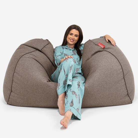 Huge Bean Bag Sofa - Interalli Wool Biscuit 02