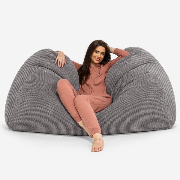Huge Bean Bag Sofa - Pom Pom Charcoal Grey 02