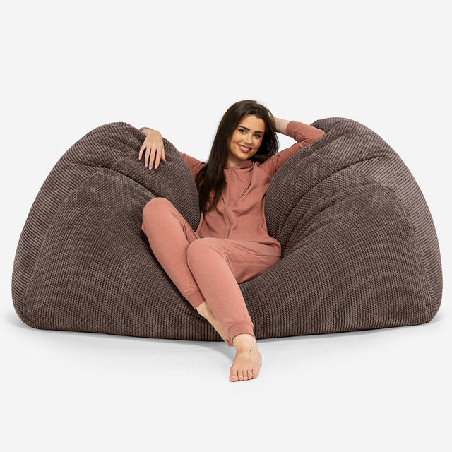 Huge Bean Bag Sofa - Pom Pom Chocolate Brown 02