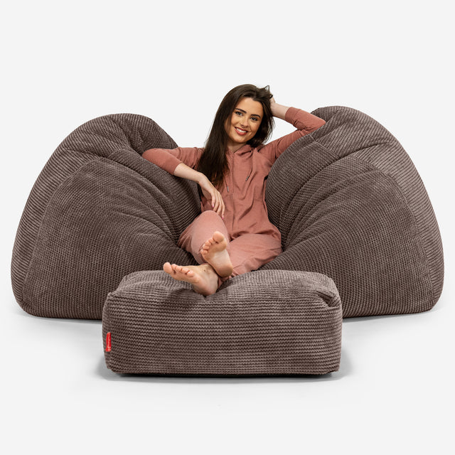 Huge Bean Bag Sofa - Pom Pom Chocolate Brown 03