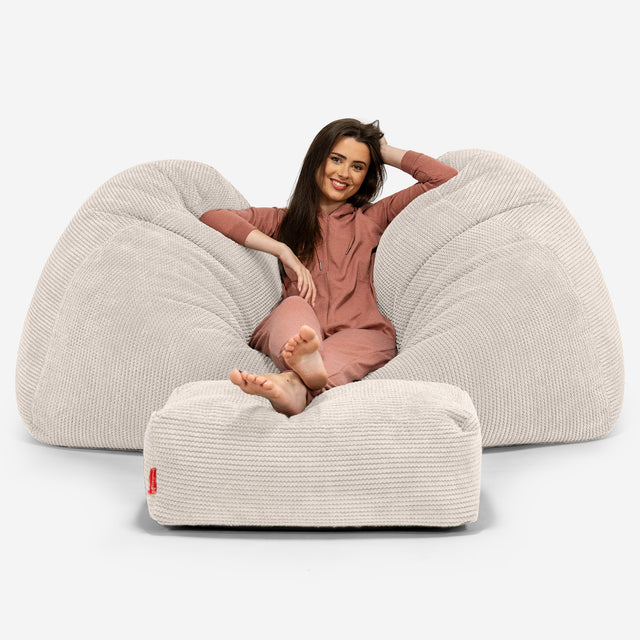 Huge Bean Bag Sofa - Pom Pom Ivory 03
