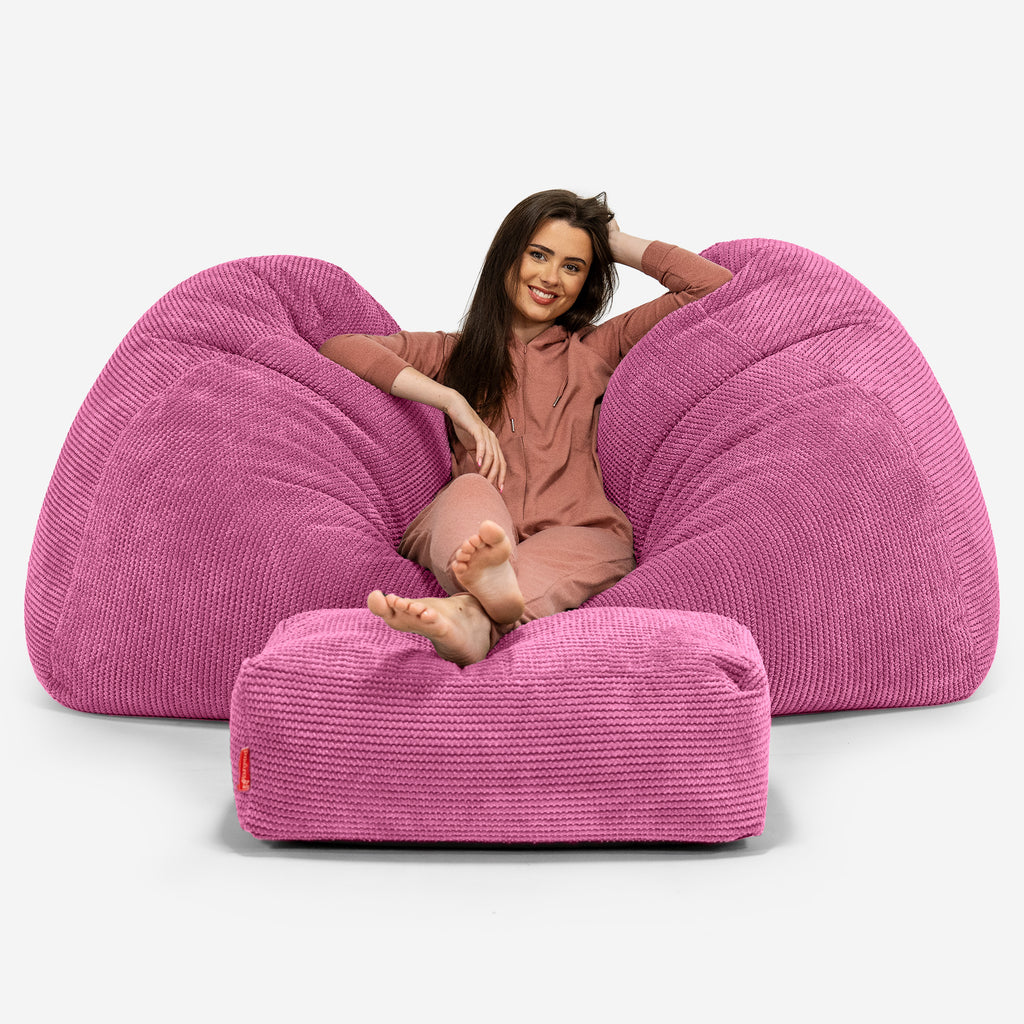 Huge Bean Bag Sofa - Pom Pom Pink 03
