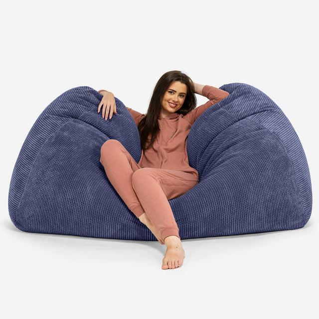 Huge Bean Bag Sofa - Pom Pom Purple 02