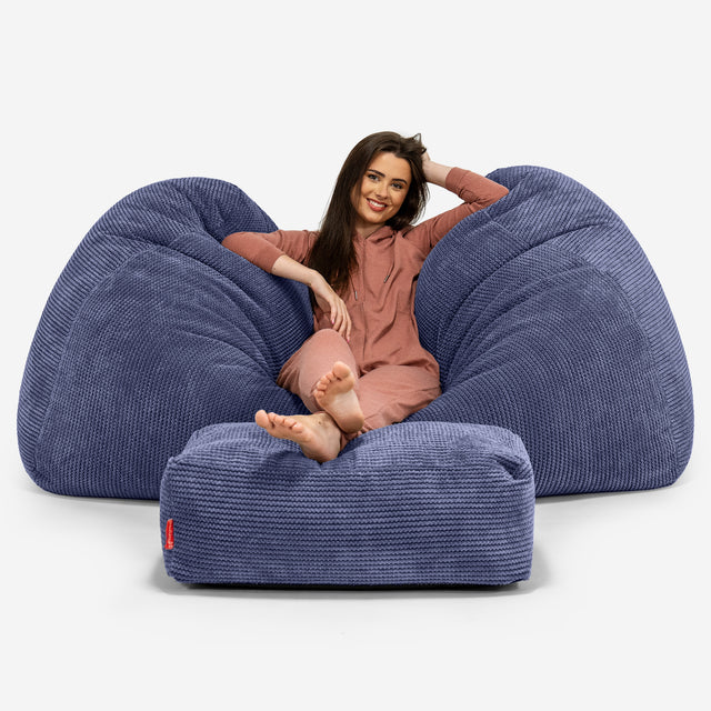 Huge Bean Bag Sofa - Pom Pom Purple 03