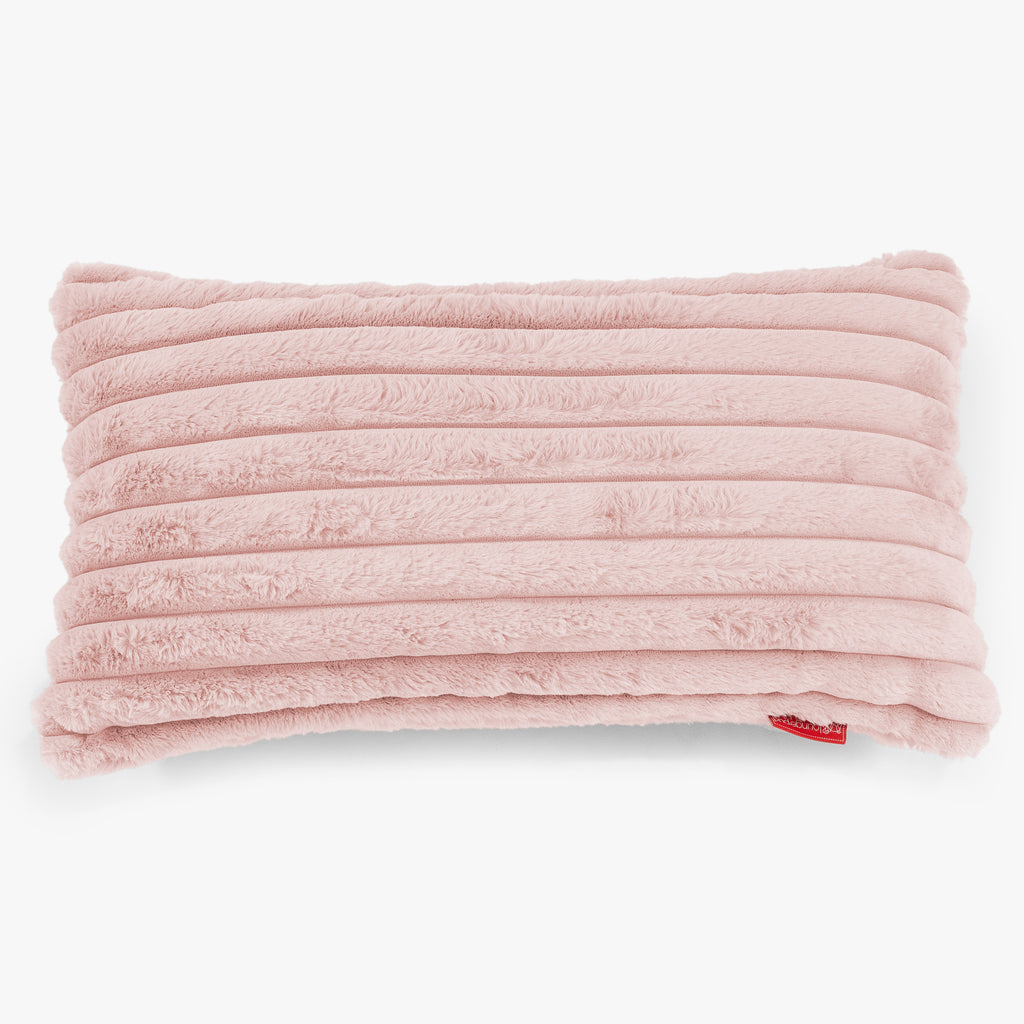 XL Rectangular Support Cushion Cover 40 x 80cm - Ultra Plush Cord Dusty Pink 01