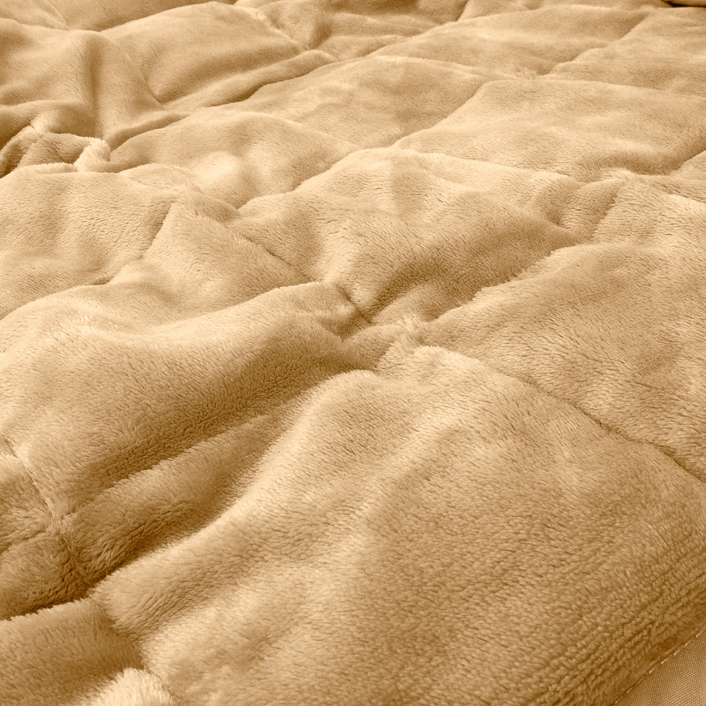 Weighted Blanket for Adults - Flannel Fleece Mink 04