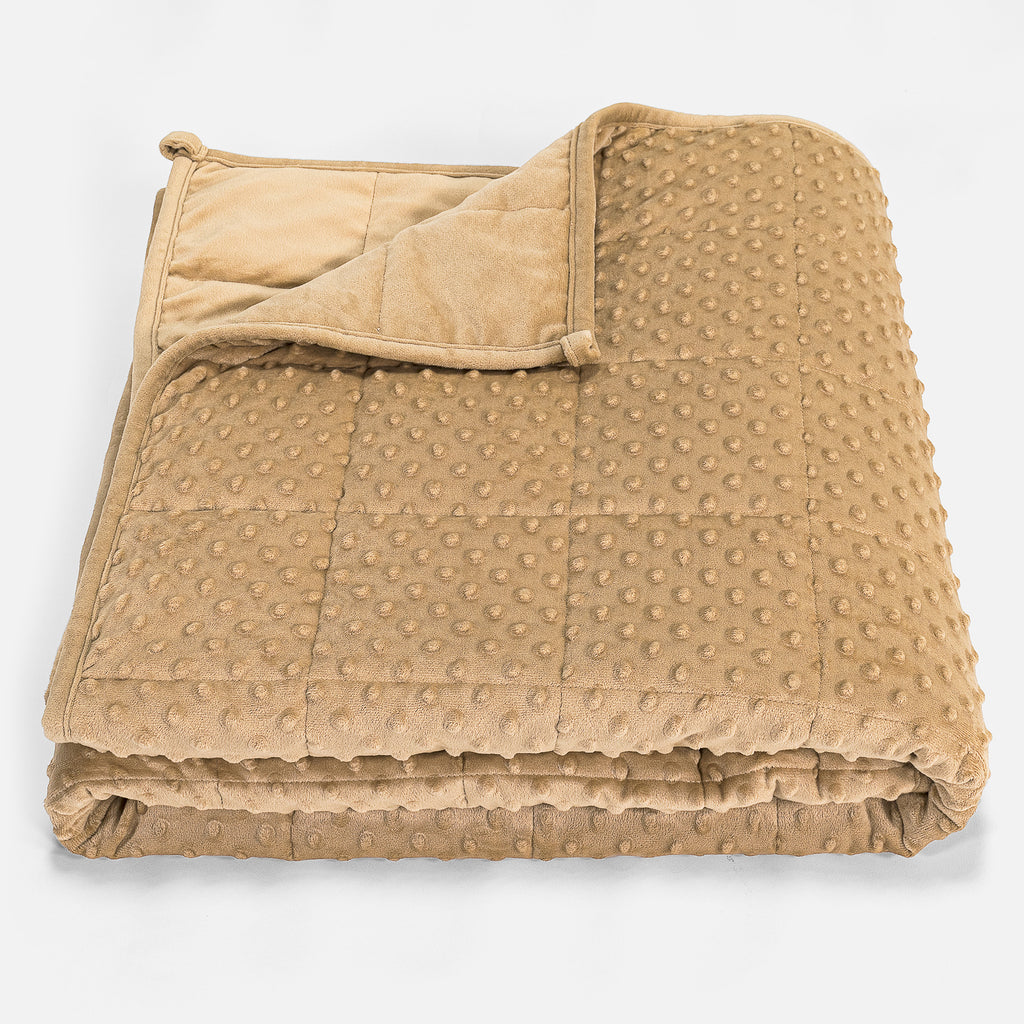 Weighted Blanket for Adults - Minky Dot Cream / Mink 01