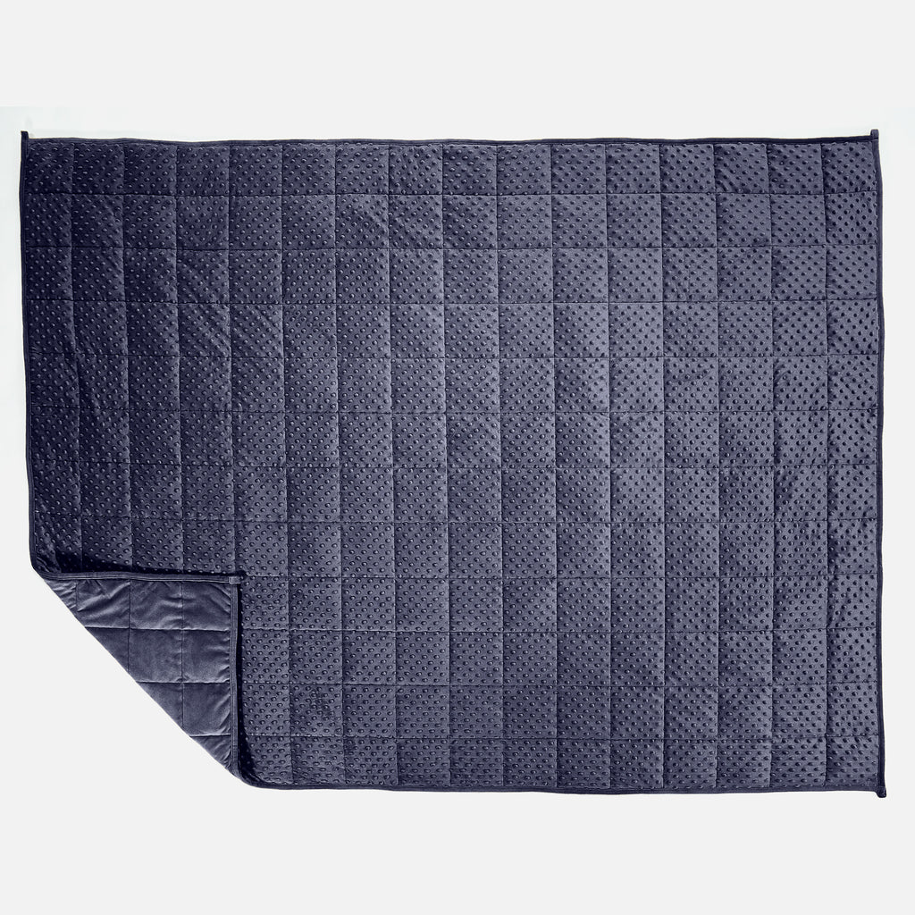 Weighted Blanket for Adults - Minky Dot Dark Blue 03