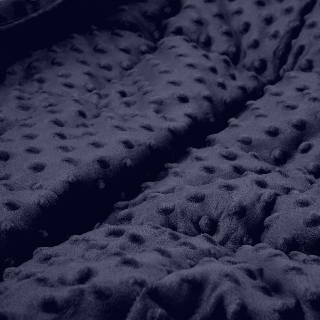 Weighted Blanket for Adults - Minky Dot Dark Blue 04