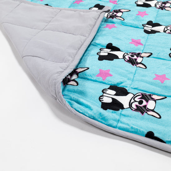 Children's Weighted Blanket - Flannel Fleece Pug 02