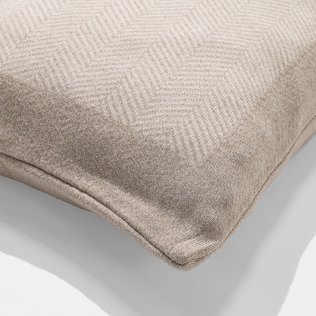 Scatter Cushion 45 x 45cm - 100% Cotton Herringbone Stone 02