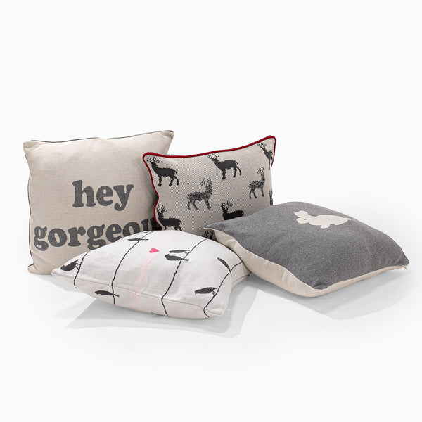 Decorative Cushion Cover 47 x 47cm - Knitted Hey Gorgeous Fabric Close-up Image