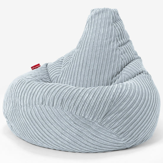 Highback Bean Bag Chair - Cord Baby Blue 02