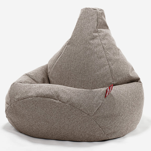 Highback Bean Bag Chair - Interalli Wool Biscuit 01