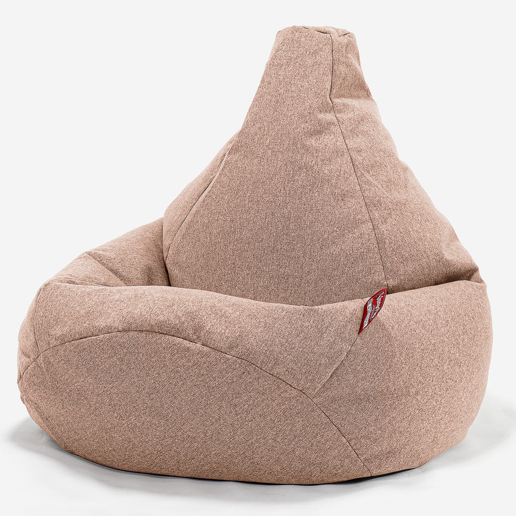 Highback Bean Bag Chair - Interalli Wool Sand 02