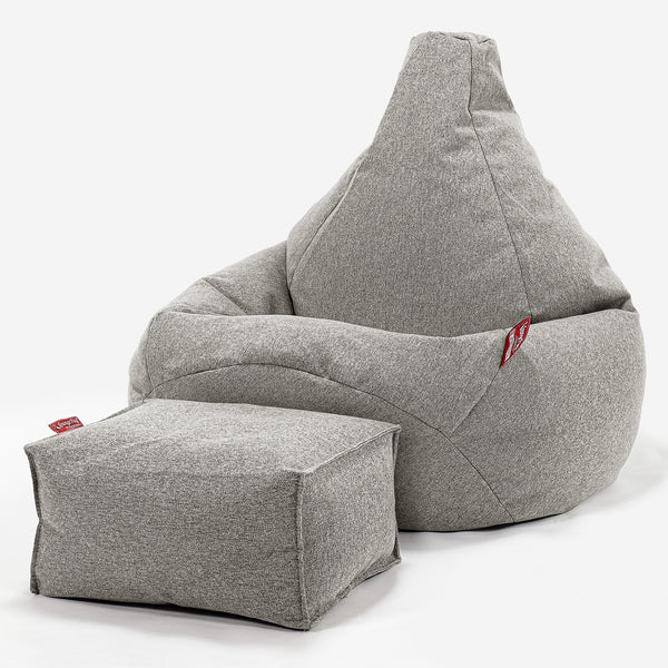 Triangular Wool Bean Bag Chair