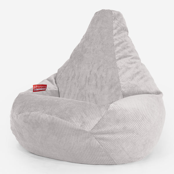 Highback Bean Bag Chair - Pinstripe Stone 01