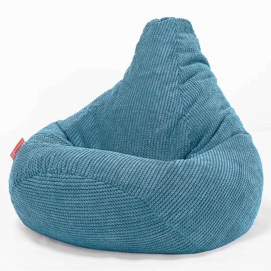 Highback Bean Bag Chair - Pom Pom Aegean Blue 02