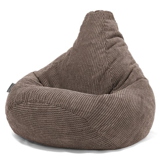 Highback Bean Bag Chair - Pom Pom Chocolate Brown 02